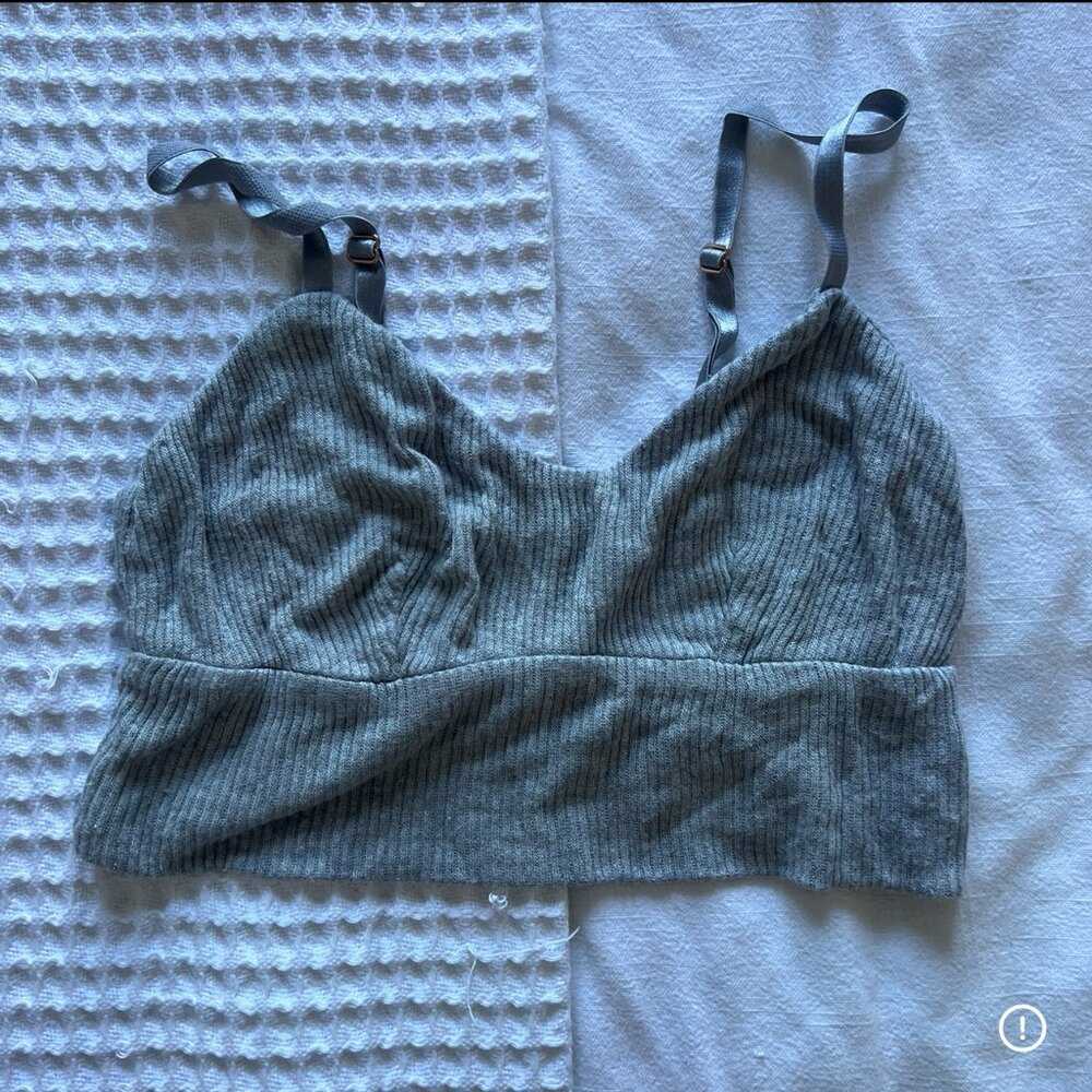 Eberjey Elon Ribbed Longline Bralette Crop Top - Picture 4 of 7